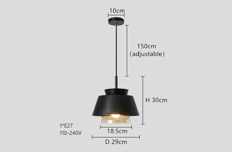 Afralia™ Glass Pendant Lamp Kitchen Dining Living Room Bedside Light