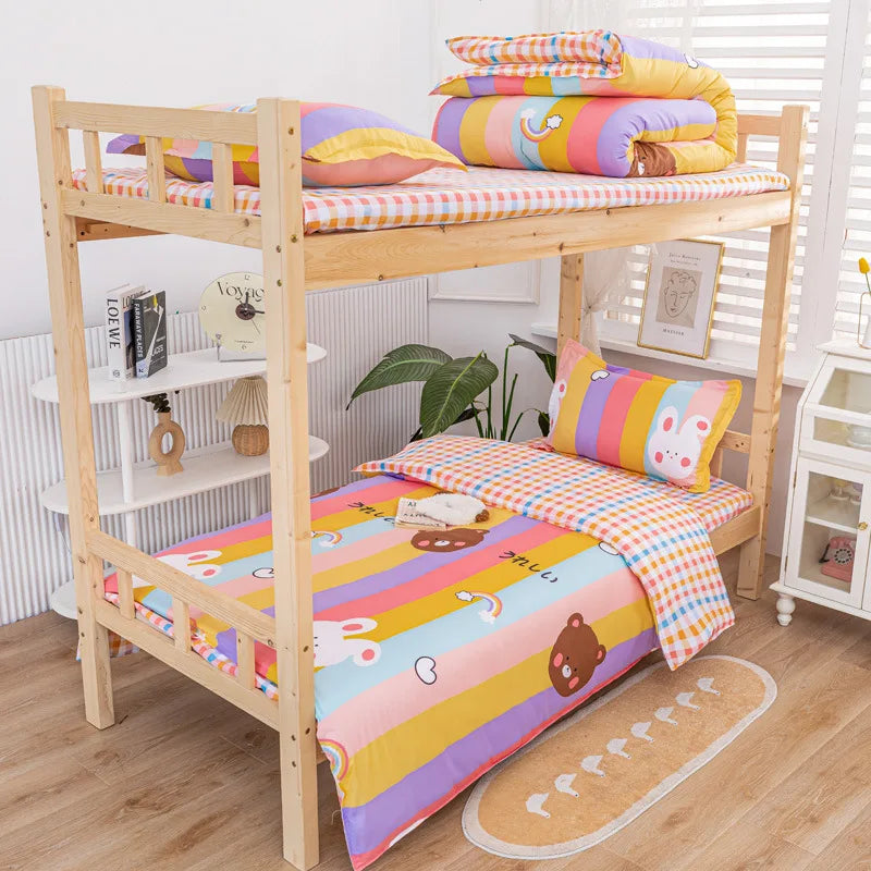 Afralia™ Soft Microfiber Double Duvet Set with Queen Bedsheet - Comforter Cover Set