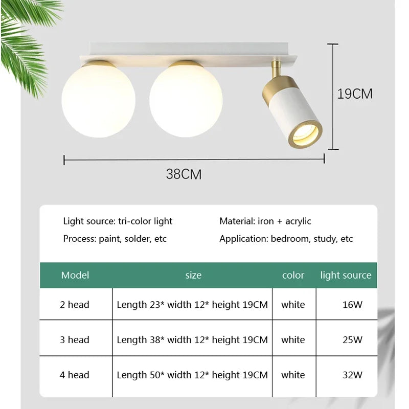 Afralia™ Glass Ball LED Ceiling Wall Light - Nordic Modern Minimalist Design