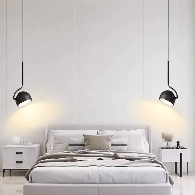 Afralia™ Spoon Iron LED Pendant Light for Minimalist Illumination in Living Spaces