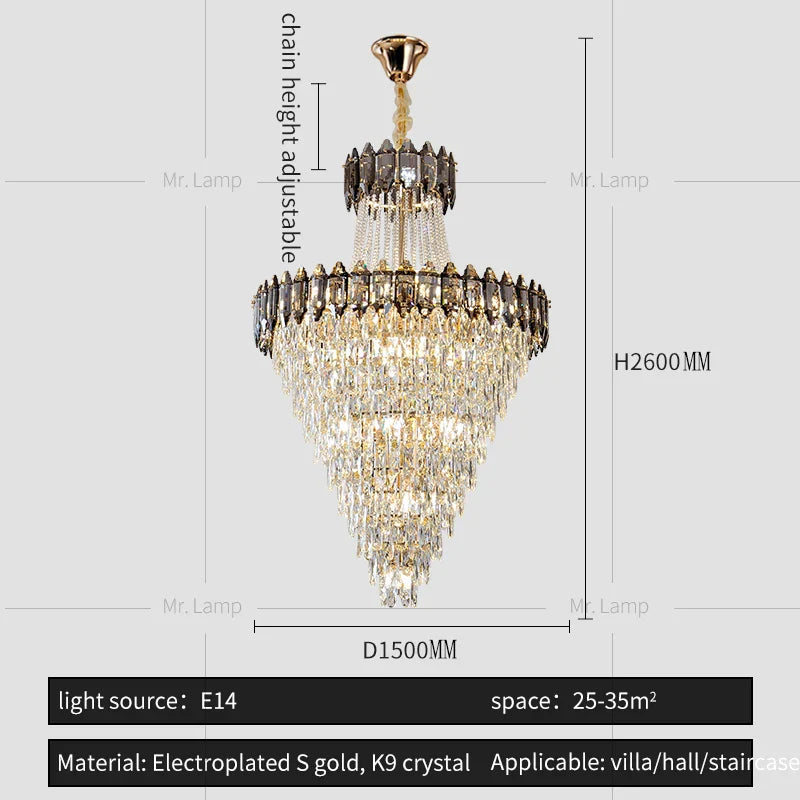 Afralia™ Postmodern Crystal Chandelier for Luxe Spaces