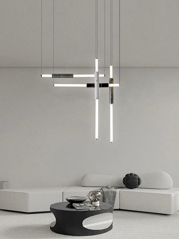 Afralia™ Alabaster Marble LED Chandelier for High-End Nordic Dining Room Lighting