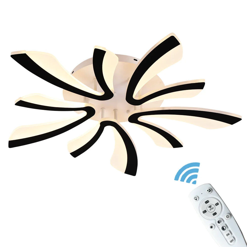 Afralia™ Modern Acrylic LED Chandelier Ceiling Light Fixture with RC Dimming – Indoor Plafon Lamp