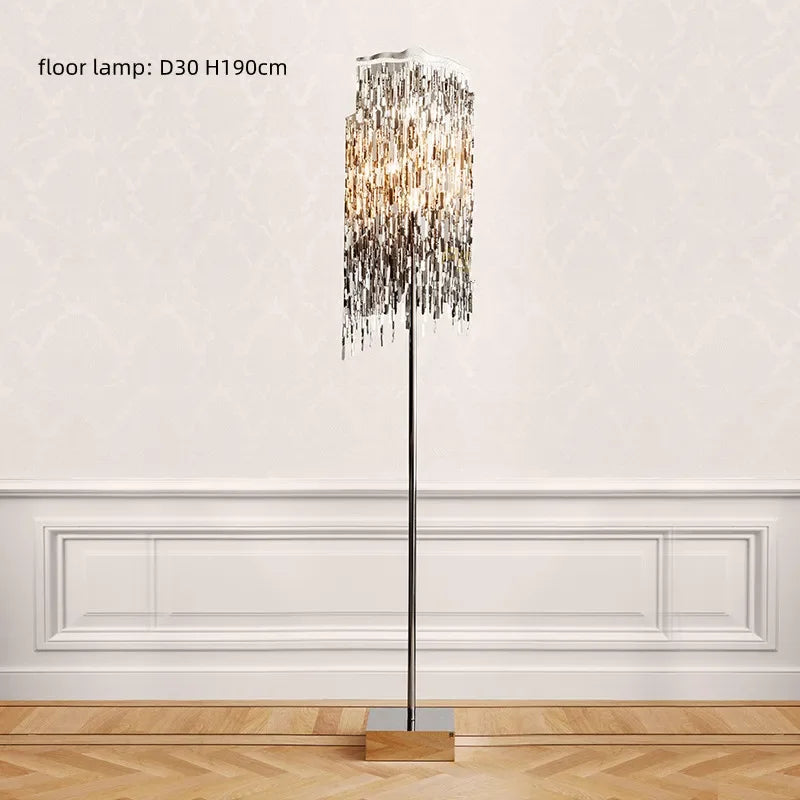 Afralia™ Steel LED Chandelier: Modern Luxury Plated Lighting Fixture
