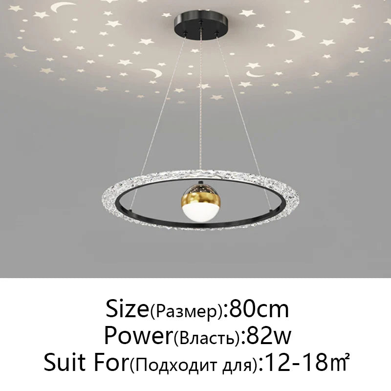 Afralia™ Nordic Gyptian LED Chandelier for Living Room Bedroom Dining Room