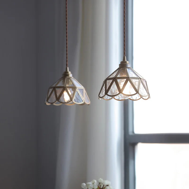 Afralia™ Vintage Pendant Lights - Crystal Glass Chandelier Copper Loft