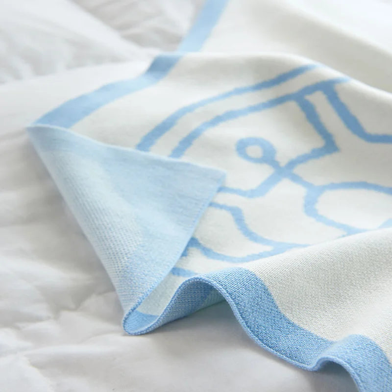 Afralia™ Pony Printed Knitted Blanket: Cozy & Breathable - All Season Children's Sofa Throw