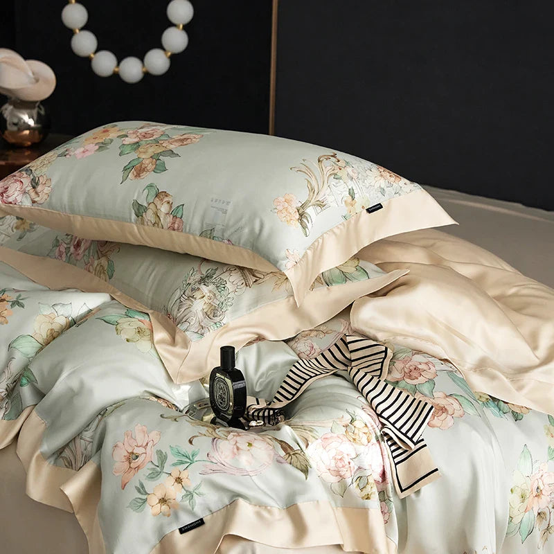 Afralia™ Eucalyptus Fiber Bedding Set: Duvet Cover, Bed Sheet, Fitted Sheet, Pillowcases