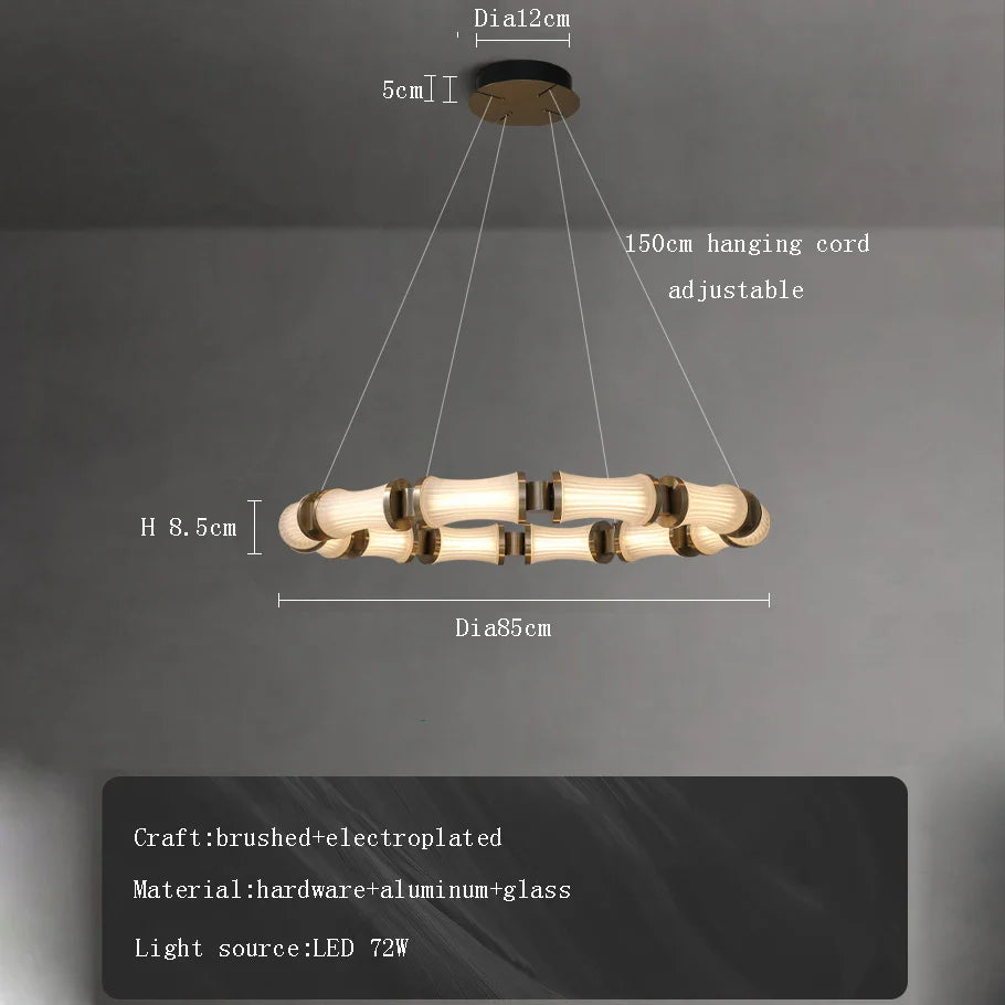 Afralia™ Modern Glass LED Ceiling Chandelier for Luxury Home Decor