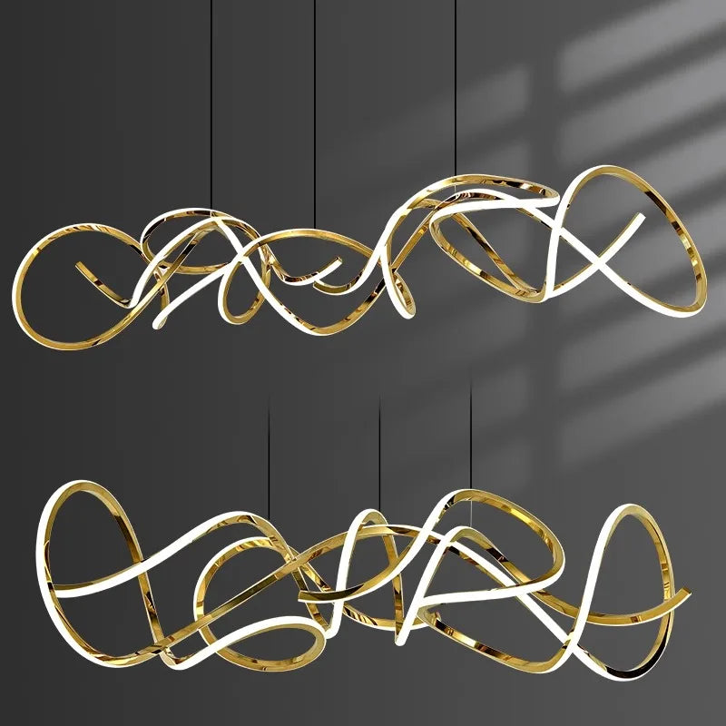 Afralia™ Modern LED Pendant Chandeliers for Living Room Dining Room Indoor Lighting