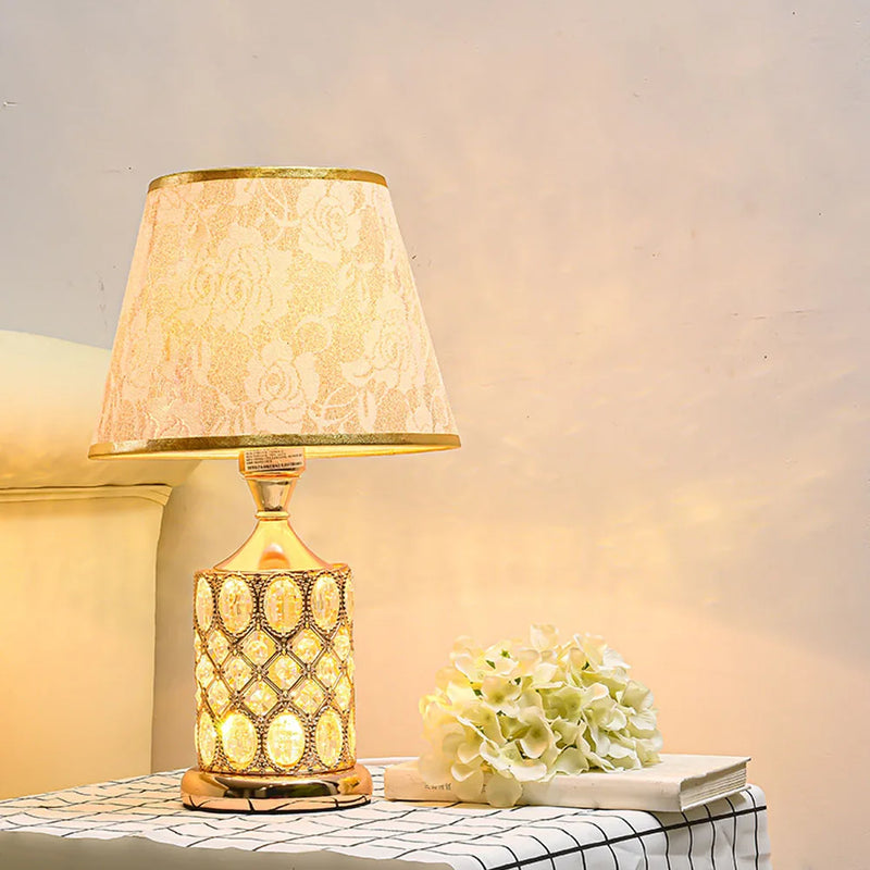 Afralia™ Crystal Table Lamp: Elegant Bedroom Nightstand Light for Warm & Romantic Ambiance