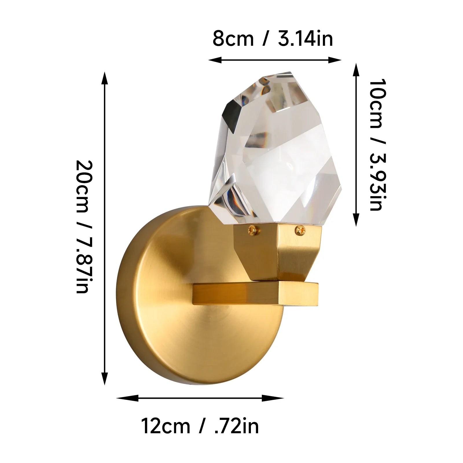 Afralia™ Crystal LED Wall Sconce Fixture - Modern Luxury Copper Ceiling Light for Home Decor