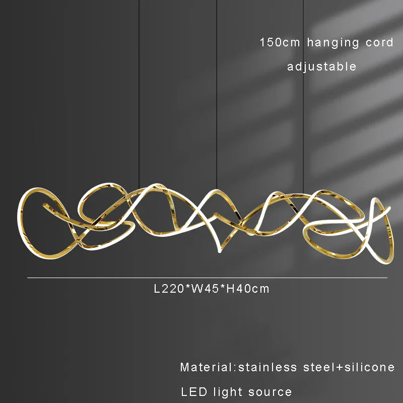 Afralia™ Stainless Steel Silicone Ceiling Chandelier - Modern Home Decor Light Fixture