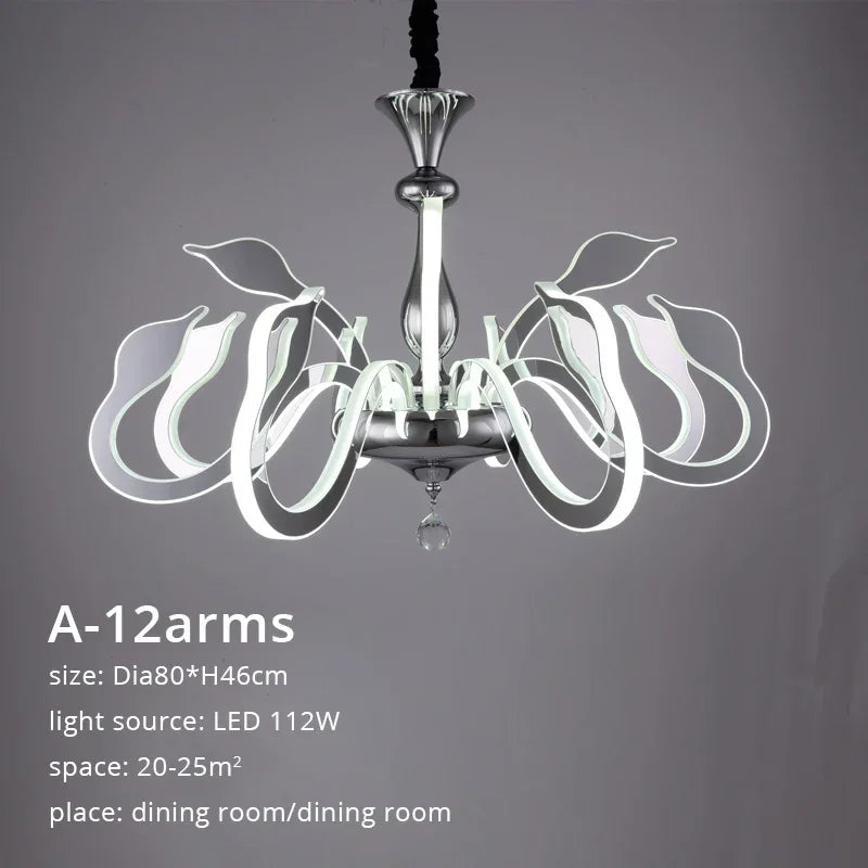 Afralia™ Swan Chandelier: Chic Spider Design, LED Salon Lighting for Bedroom and Living Room