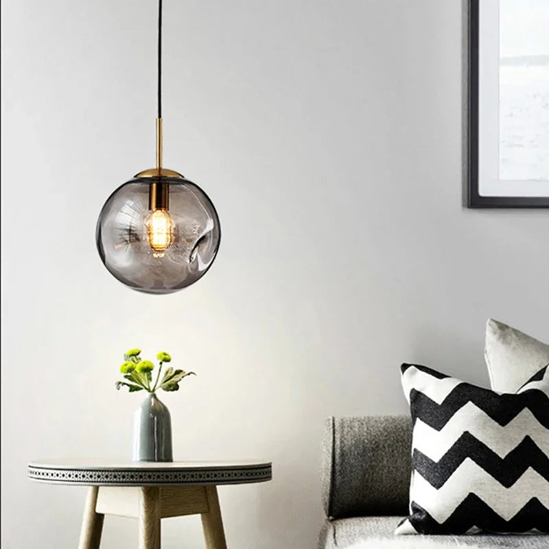 Afralia™ Modern Glass Ball Ceiling Chandelier - Bubble Pendant Lamp