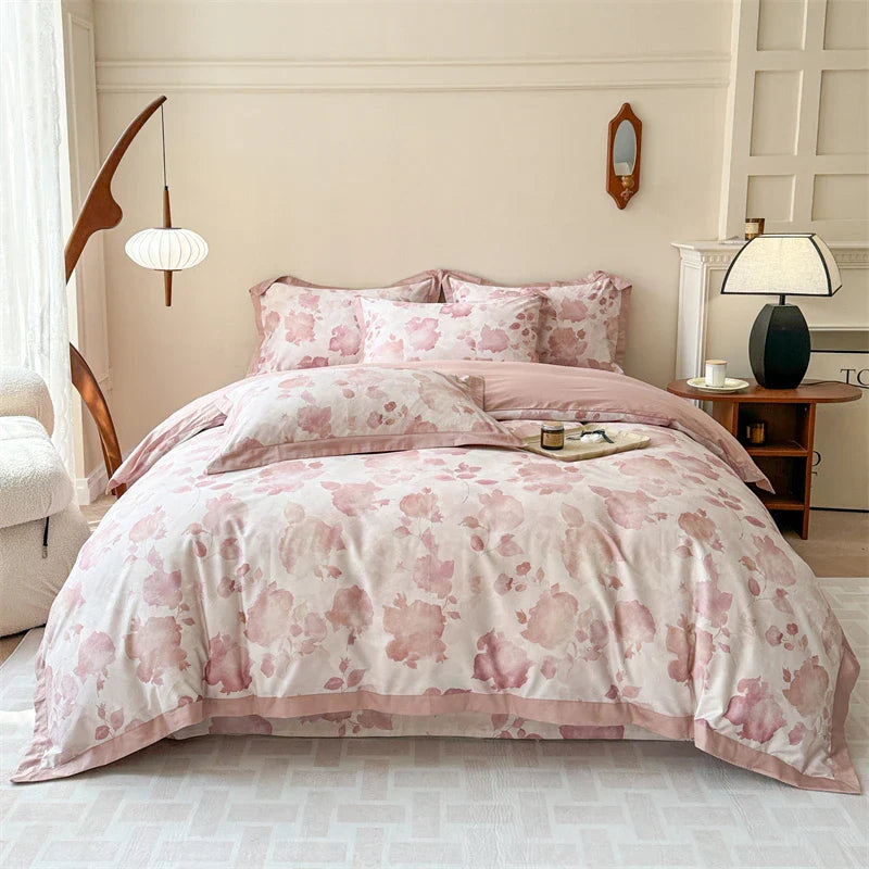 Afralia™ Premium 100s Egyptian Cotton Bedding Set: Quilt Cover, Sheet, Pillowcase