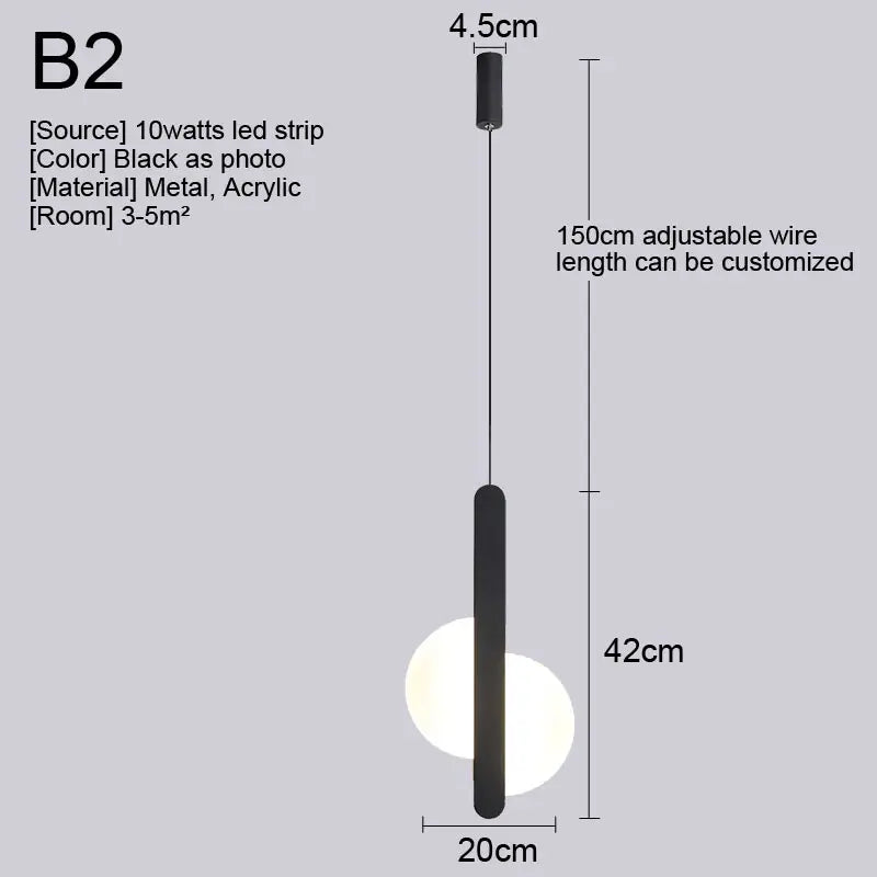 Afralia™ Nordic LED Pendant Light Fixture for Indoor Lighting in Living Room, Kitchen, Dining