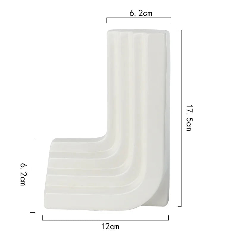 Afralia™ Ceramic Geometry Bookend Statues - Handcrafted Desktop Decor with Study Porch Ornament