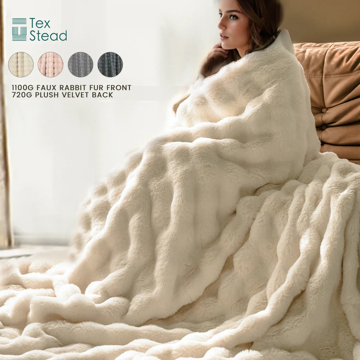 Afralia™ Plush Bed Blanket for Cozy Living Room Decor