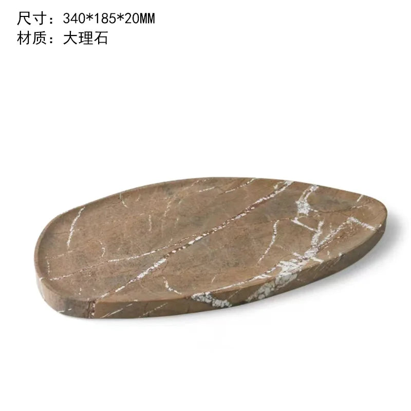 Afralia™ Rainforest Brown Marble Tray: Luxury Home Decor for Vanity, Dresser, Bathroom