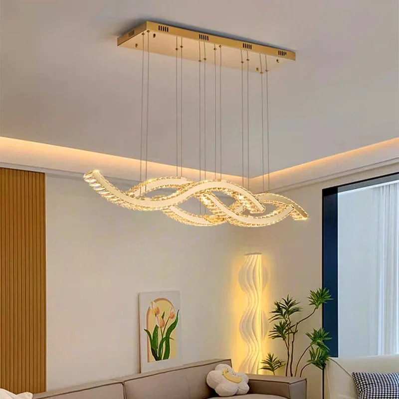 Afralia™ Crystal Chandelier, Elegant Dining Room & Living Room Pendant Light