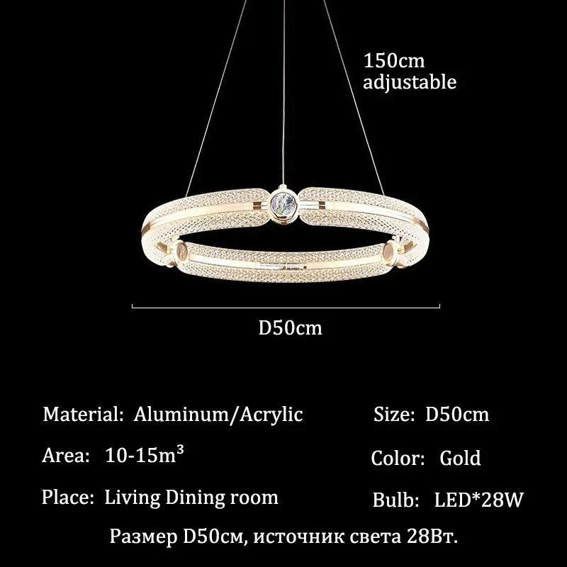 Afralia™ Modern Lustre Chandelier Ceiling Light - Luxury Pendant LED Lighting for Home Décor