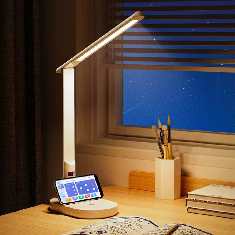 Afralia™ Touch LED Desk Lamp: 3 Dimmable Levels, Foldable, USB Rechargeable, Eye Protection