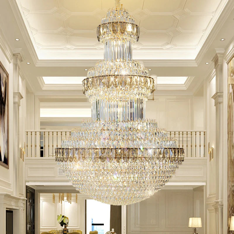 Afralia™ Crystal Chandelier: Luxury Lighting for Villa, Hotel, Office & Exhibitions