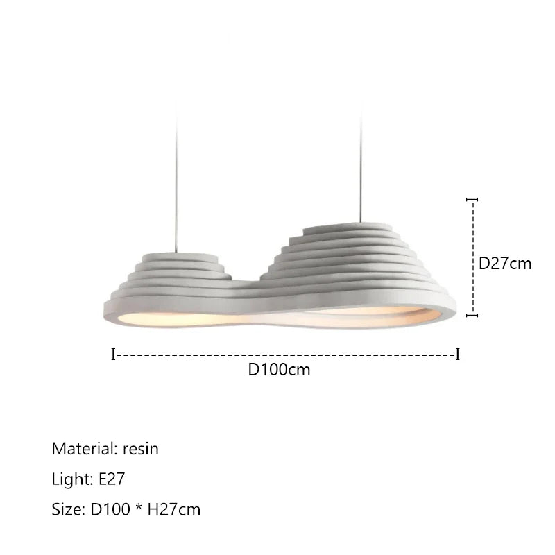 Afralia™ Wabi Sabi LED Pendant Light Nordic Minimalist Chandelier for Home Decor