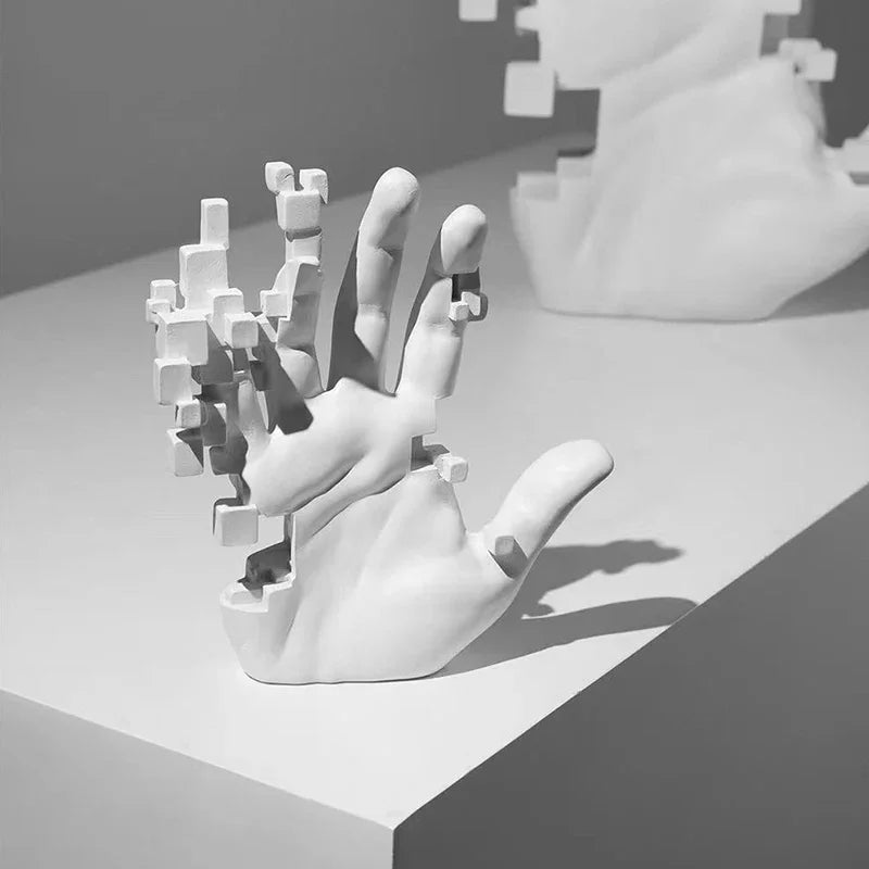 Afralia™ Abstract Resin Mosaic Sculpture Figurine Modern Home Office Decor Model