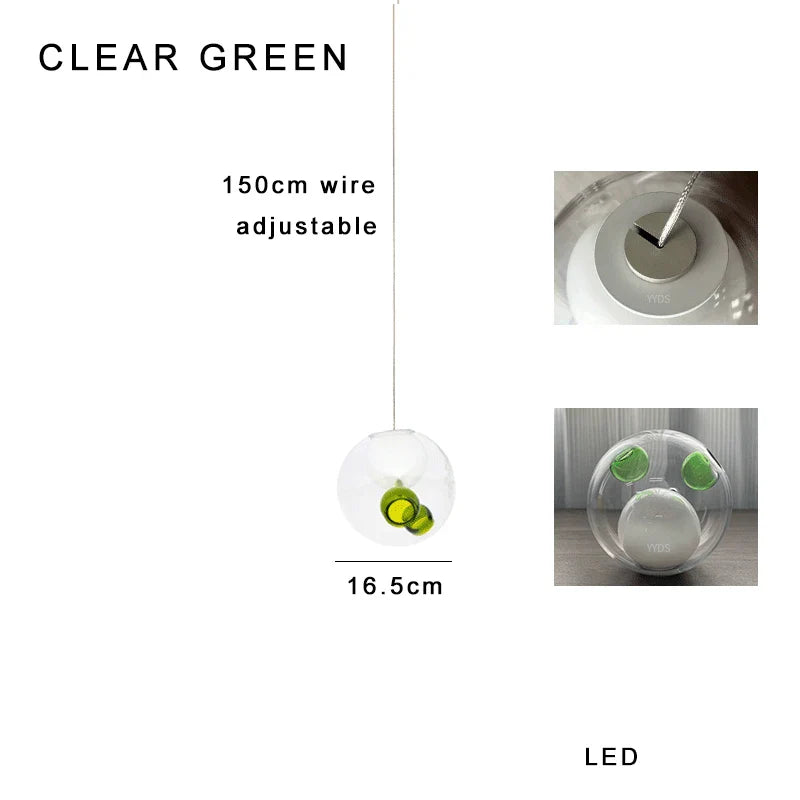 Afralia™ Colorful Balls Chandelier: Modern Dimmable Rectangle Dining Room & Bedside Hanging Lamp