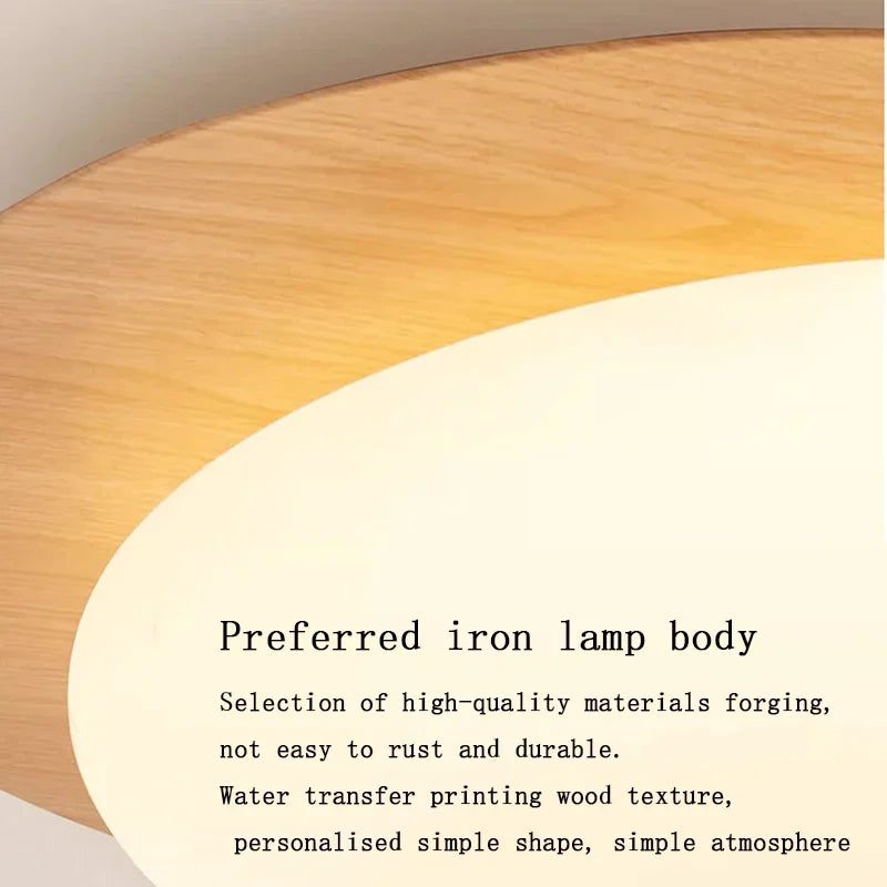 Afralia™ Nordic Wooden LED Ceiling Light for Home Decor