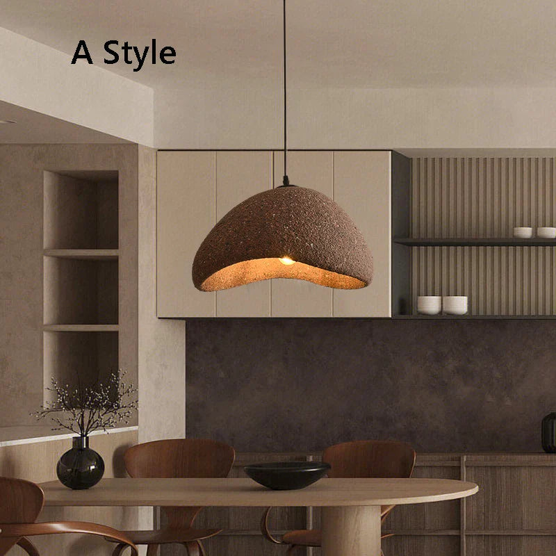 Afralia™ Minimalist Wabi Sabi Pendant Lamp LED Light for Home Decor