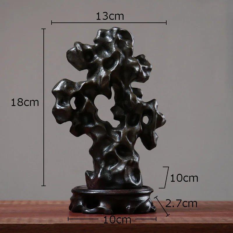 Afralia™ Taihu Stone Rockery Sculpture Desk Ornament Modern Home Decor