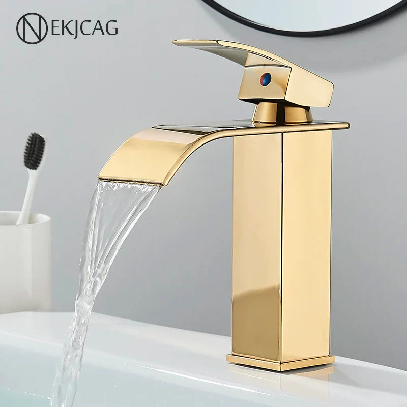 Afralia™ Waterfall Basin Faucet Mixer for Kitchen and Bathroom Sink