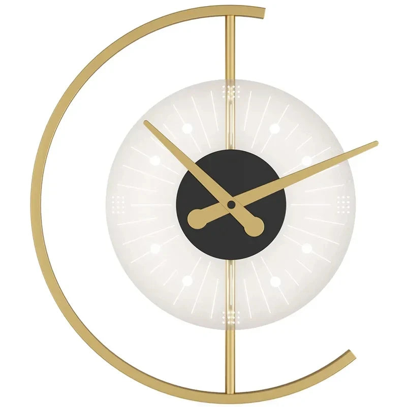 Afralia™ LED Wall Lamp with Clock for Home Indoor Lighting