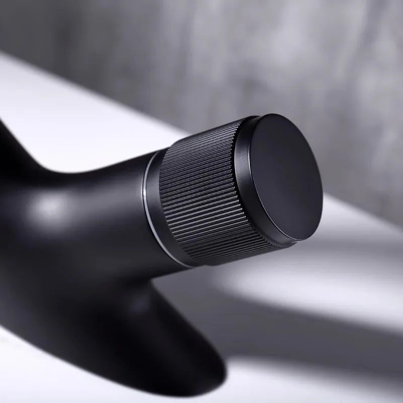 Afralia™ Gray Basin Faucet | Brass Chrome Mixer Tap | Single Handle Sink Faucet