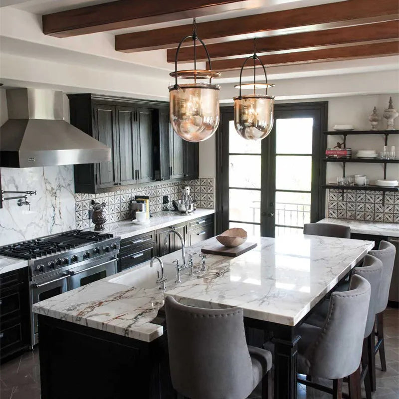 Afralia™ Glass Pendant Light: Vintage Scandinavian Ceiling Lamp for Dining Room, Bar, Bedroom