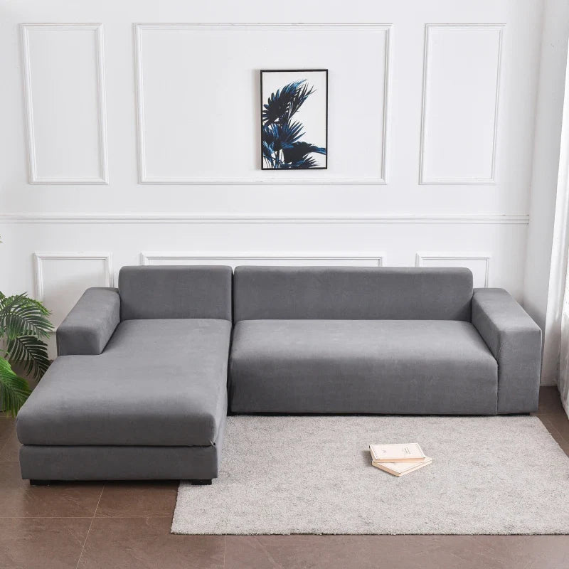 Afralia™ Soft Elastic Sofa Cover: Stretch Spandex Slipcover in Solid Color