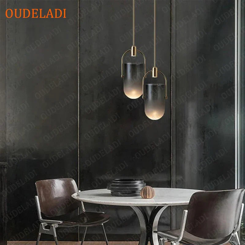 Afralia™ Nordic Glass Pendant Lights: Modern LED Hanging Luminaires for Kitchen, Dining, Living Room