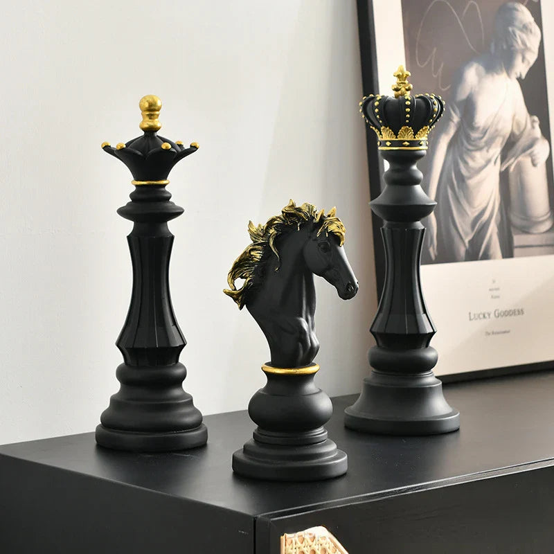 Afralia™ Nordic Chess Resin Sculpture: Elegant Home Decor & Unique Gift