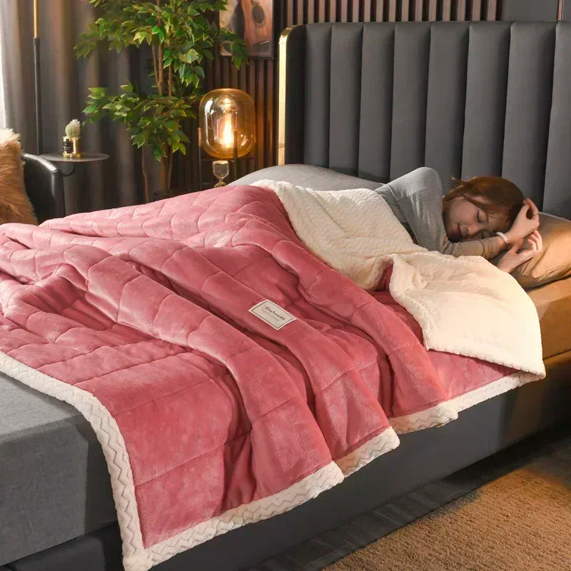 Afralia™ Milk Fleece Weighted Blanket - European Beibei Velvet Throw Blanket