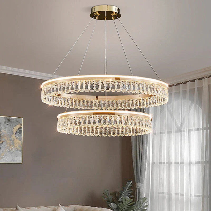 Afralia™ Crystal Chandelier: Modern LED Lighting for Luxurious Living Room, Dining Room, Bedroom