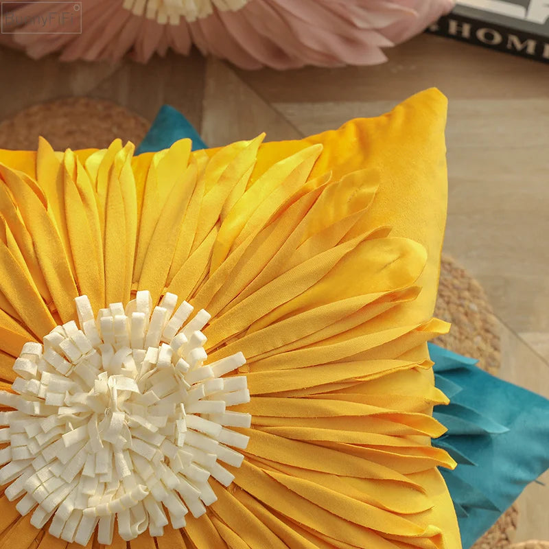 Afralia™ Floral 3D Soft Cushion Covers for Home Decor, Set of 2