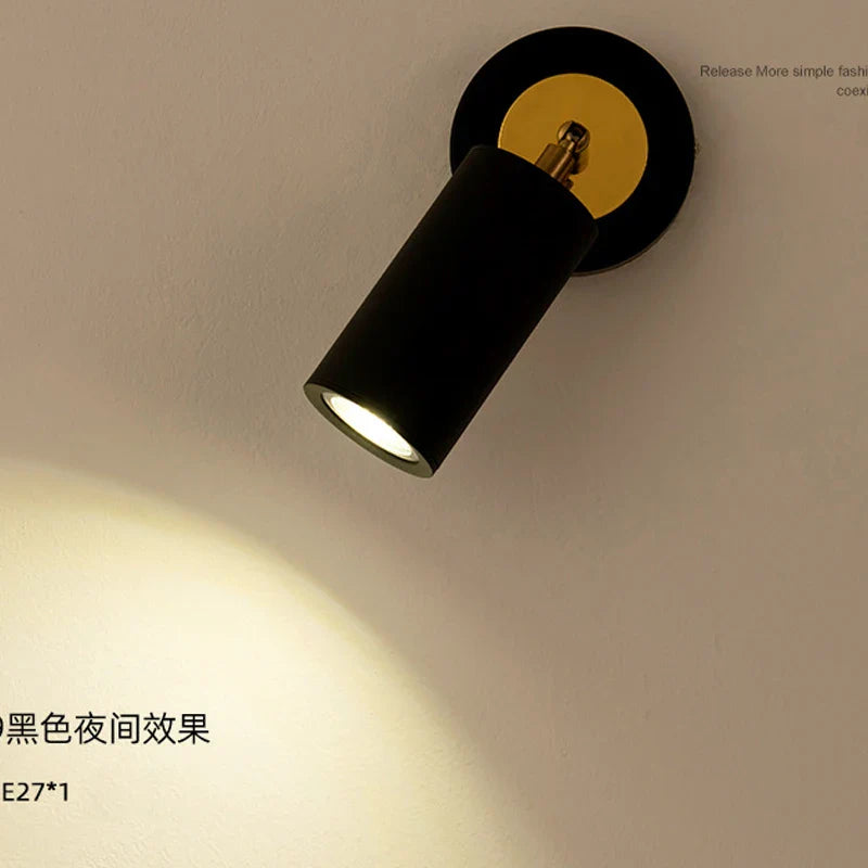 Afralia™ Modern Gold Rotatable COB LED Wall Sconce Spotlight for Home & Restaurant