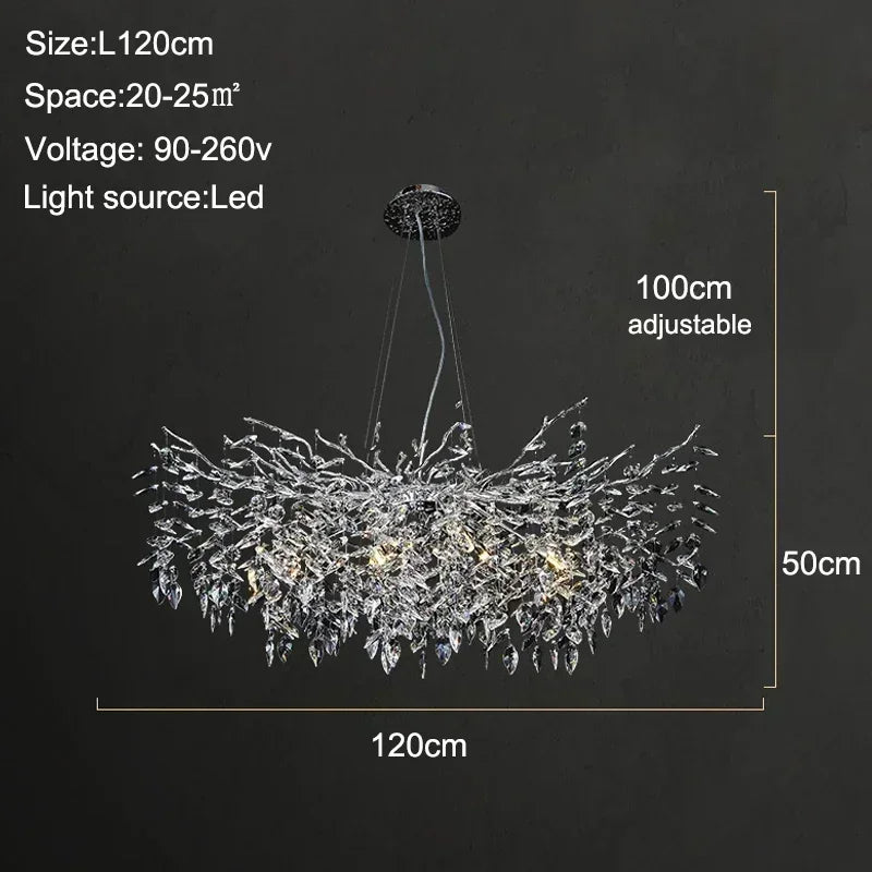 Afralia™ LED Crystal Chandeliers: Modern Luxury Dining Room Pendant Lighting Fixtures