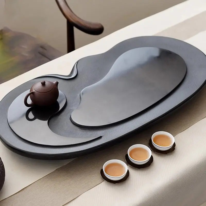 Afralia™ Ujin Stone Tea Tray: Modern Luxury for Kung Fu Tea Ceremony.