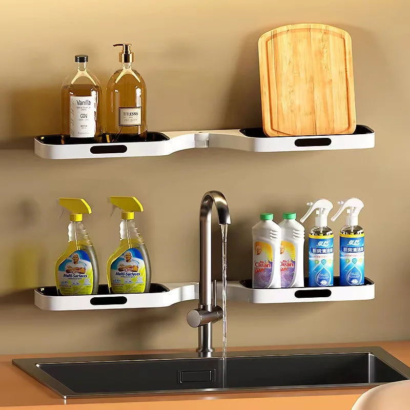 Afralia™ Rotating Bathroom Shelf - Corner Shower Rack and Makeup Organizer