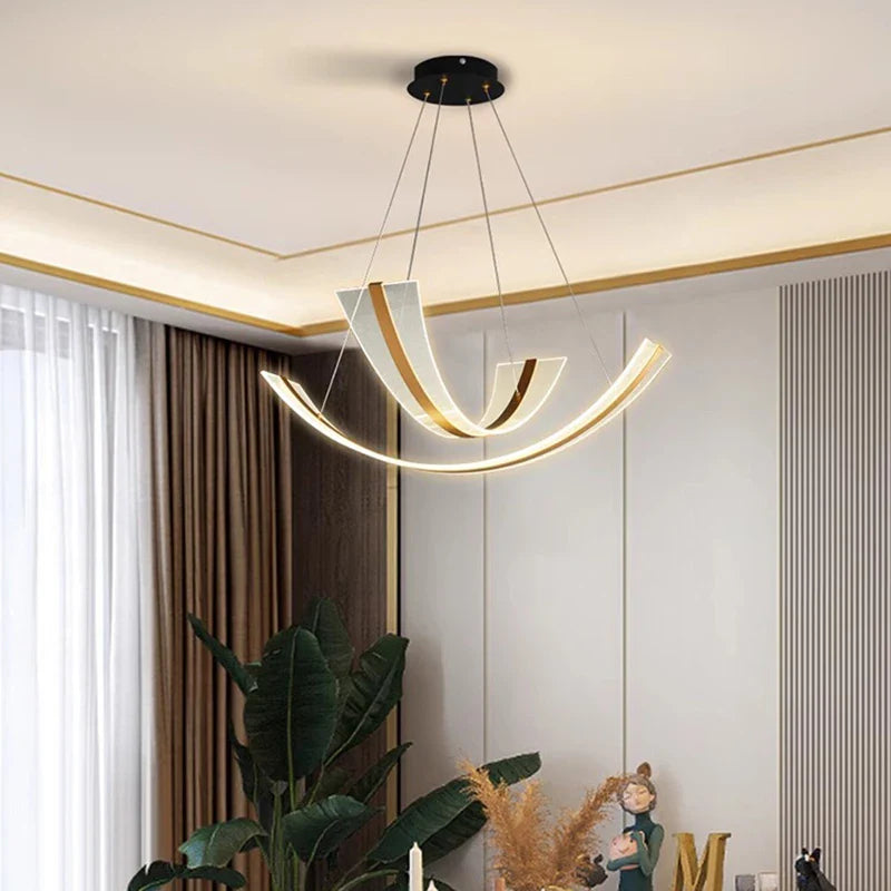 Afralia™ Modern Indoor Pendant Light Chandelier Ceiling Lamp LED Decorative Dining Room Lighting