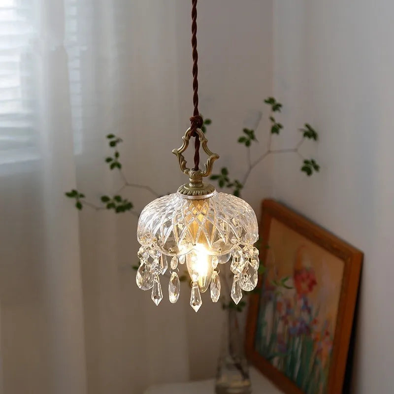 Afralia™ Crystal Glass LED Wall Sconce - Luxury French Stair Light for Home Decor